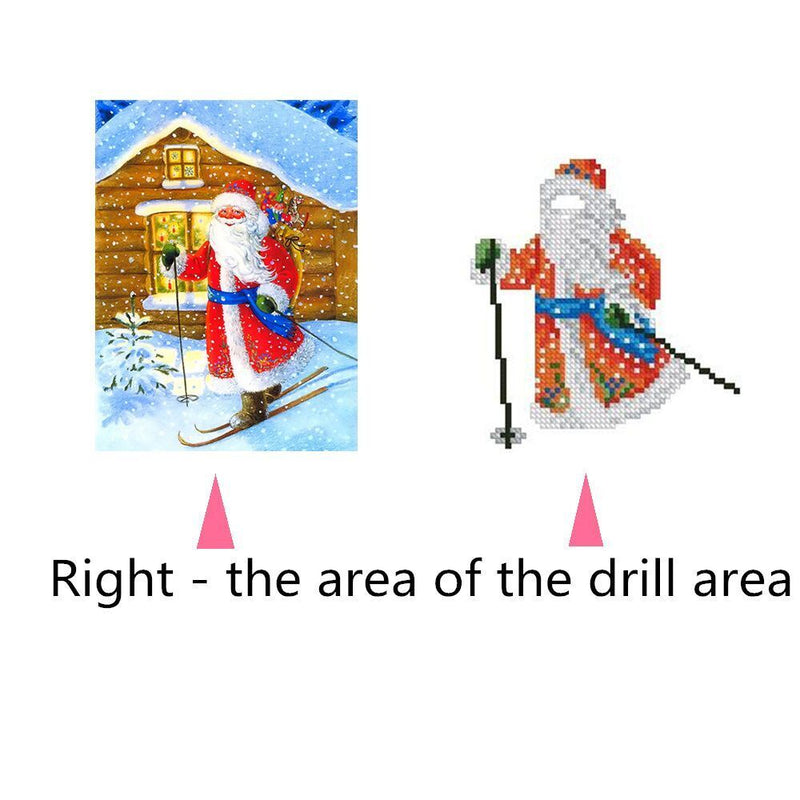Xmas Embroidery Cross Stitch Christmas 5D Diamond Painting Santa Needlework