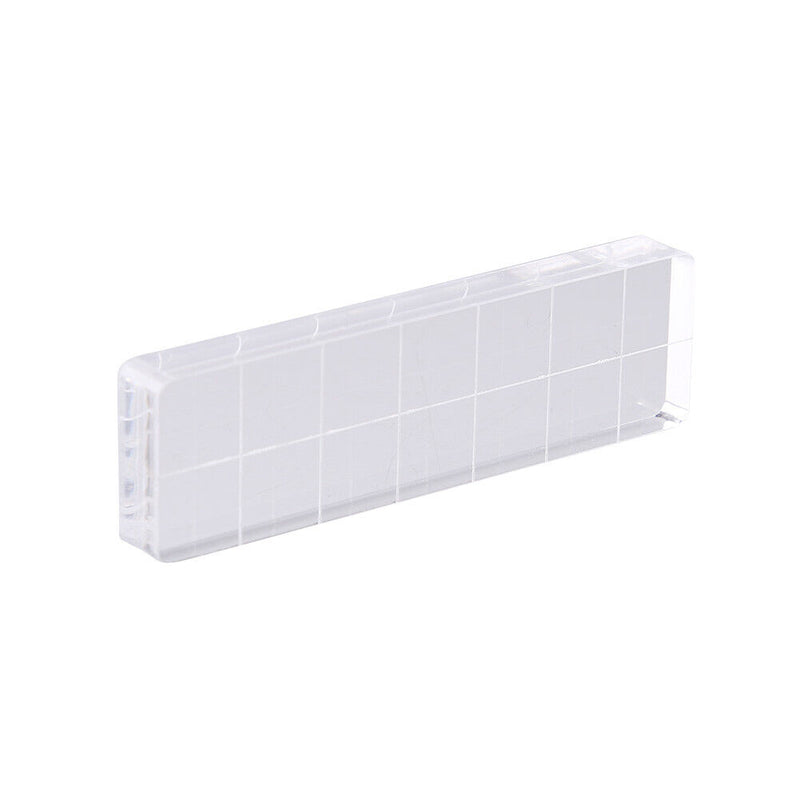 Acrylic Stamp Block Clear Stamping Tool Set with Grid Line Craft (2x7cm) Newly