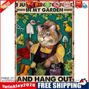 Gardener Cat Retro Metal Plate Tin Sign Plaque Poster for Bar Club Cafe
