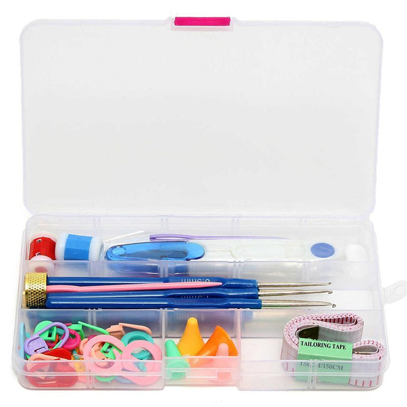 1 Set Crochet Hook Needles Meshes Knitting Craft Case Crochet Set for D