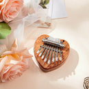 Portable Mini 8-Key Sapele Plate Kalimba Beginners Thumb Piano Mbira (Love)