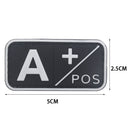 PVC Bag Medal Badges DIY Stickers Embroidery Positive Blood Type Patches Bracelet