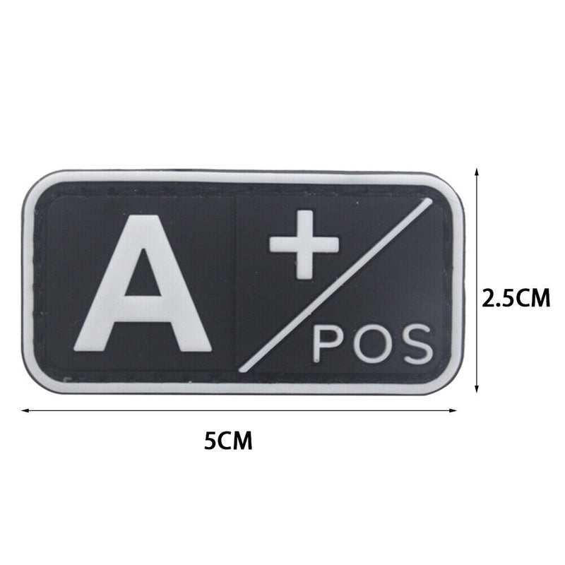 PVC Bag Medal Badges DIY Stickers Embroidery Positive Blood Type Patches Bracelet