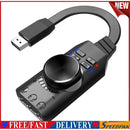 GS3 7.1 Channel Sound Card Adapter External USB Audio 3.5mm Headset for PC