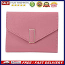 Women Fashion Solid Color Trifold Short Wallet Coin Purse PU Leather Card Hol