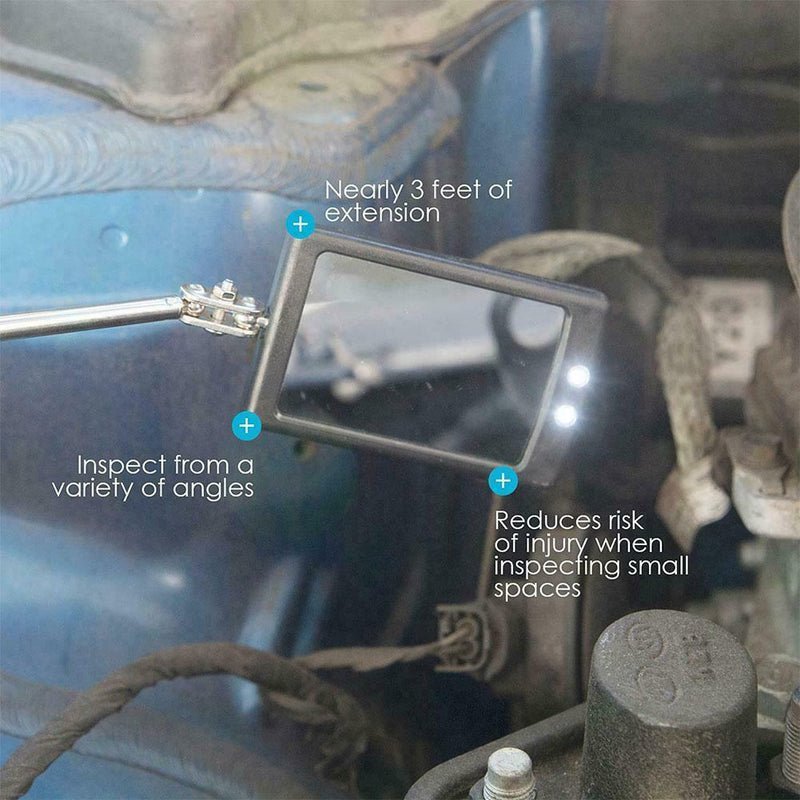 Telescopic Magnetic Pickup Tool Set Telescoping Inspection Mirror Reflector Y8G0