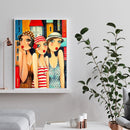 Three Women Oil Paint By Numbers DIY Coloring Picture Hand Painted (B262)