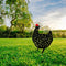 Acrylic Hollow Chicken Ornaments Backyard Lawn Stakes Yard Art Decor (A)
