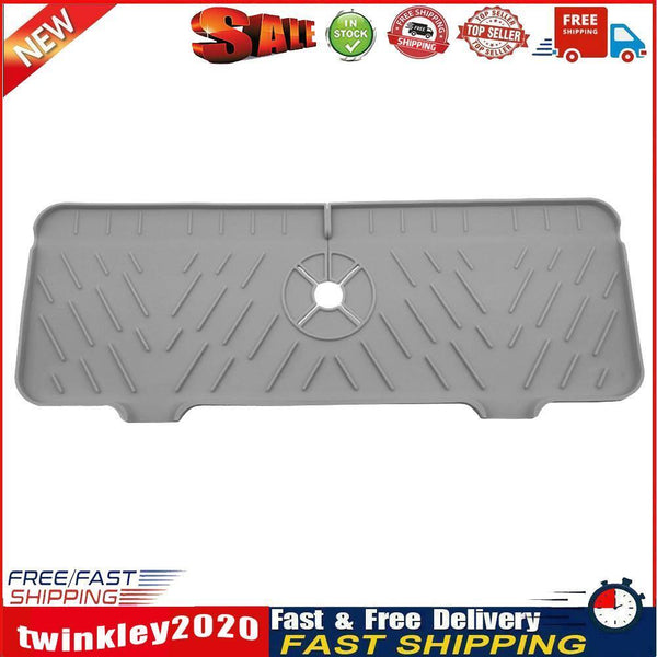 Faucet Absorbent Mat Sink Splash Guard Drying Pads for Kitchen RV (Grey) Newly