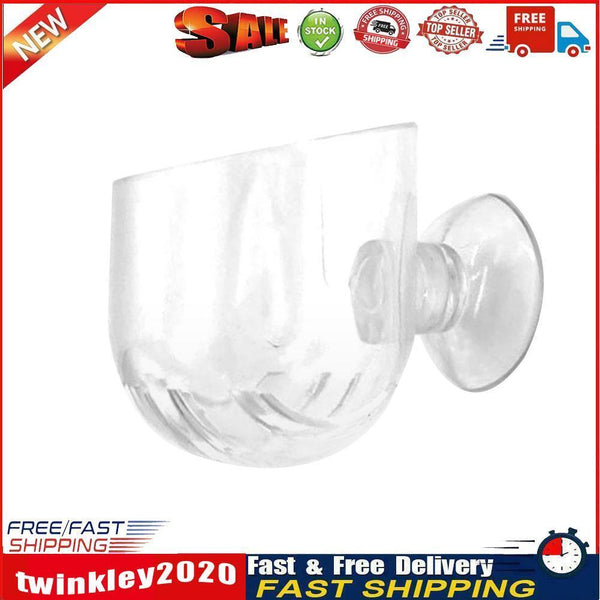 Aquarium Transparent Acrylic Red Worm Cup Hang Feeding Food Container (A) Newly