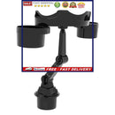 Vehicle Organizer for Drinks Rotation Function Convenient Tray with Cup Holders