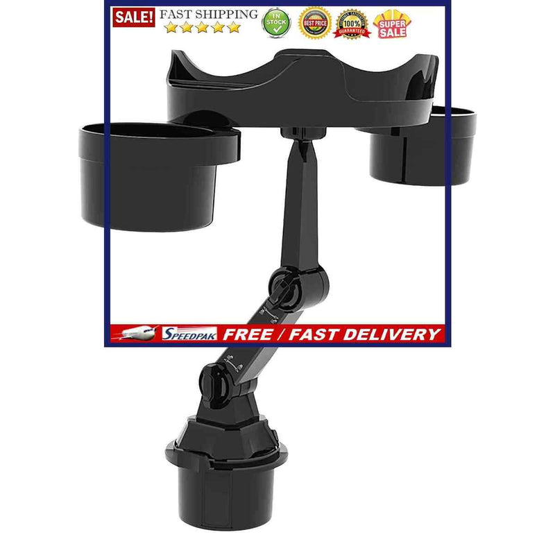 Vehicle Organizer for Drinks Rotation Function Convenient Tray with Cup Holders