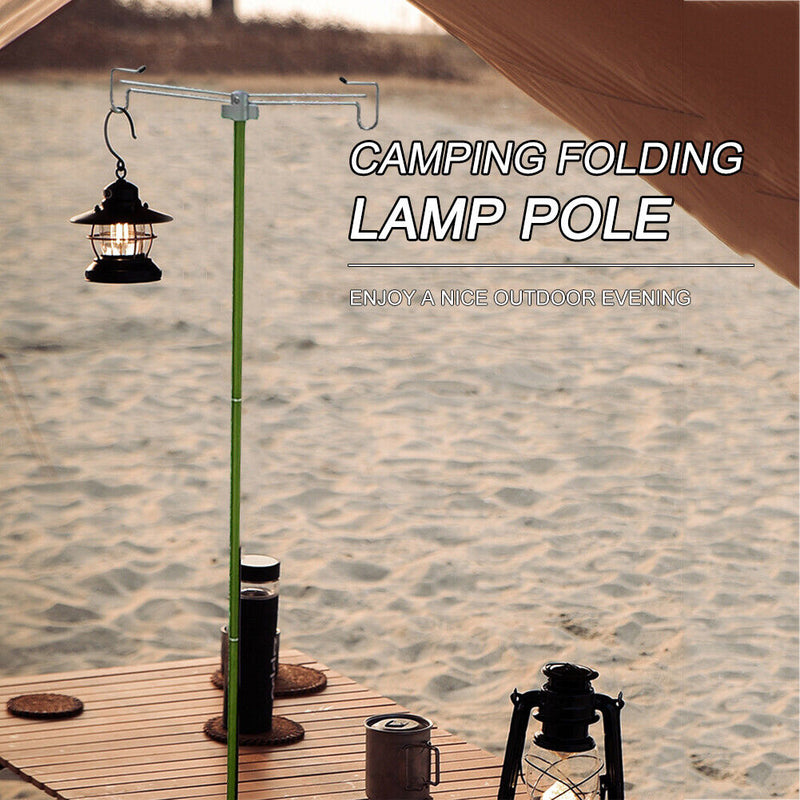 Camping Lantern Lamp Bracket Folding Storage Hook Table Hanging Light Holders