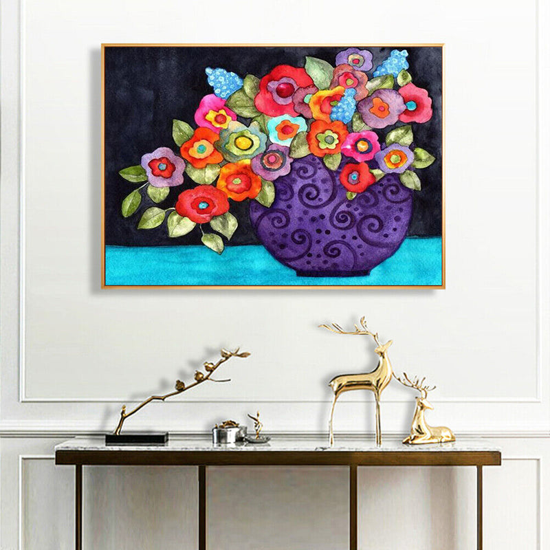 40x50cm Frameless DIY Oil Paint By Numbers Picture Home Living Room Decor Vase