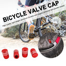 4pcs/set Aluminum Bicycle Moto Car Tires Valve Cover Caps Anti-Dust (Red) Newly