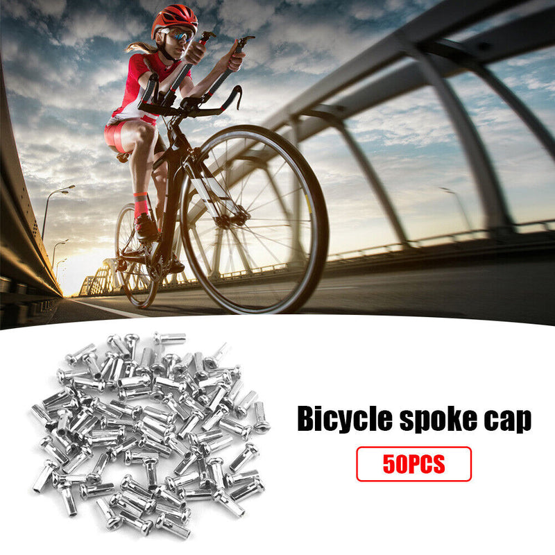 50pcs Metal Nipples for 14G 2mm Spokes MTB Mountain Bike Bicycle Cycling Pa
