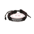 Catholic Leather Cuff Bangle "I Love JESUS" Wristband Religious Bracelet