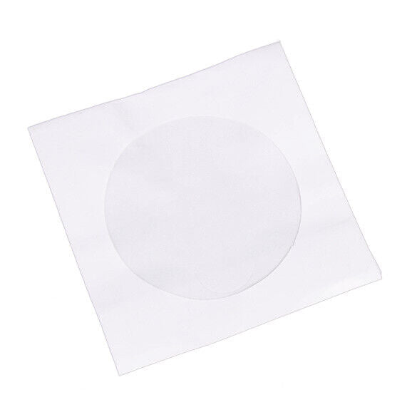 Mini 95Pcs Protective White Paper CD DVD Disc Storage Bag Envelopes Flap
