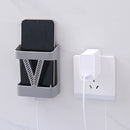 Punch-Free Wall-Mounted Remote Control Storage Rack Plug Bracket (Grey) Newly