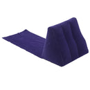 Inflatable Beach Mat Camping Lounger Back Pillow Cushion (Purple Blue)