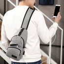 Oxford Cloth Chest Bag Men Zipper Fanny Pack Outdoor Sports Chest Phone Pou