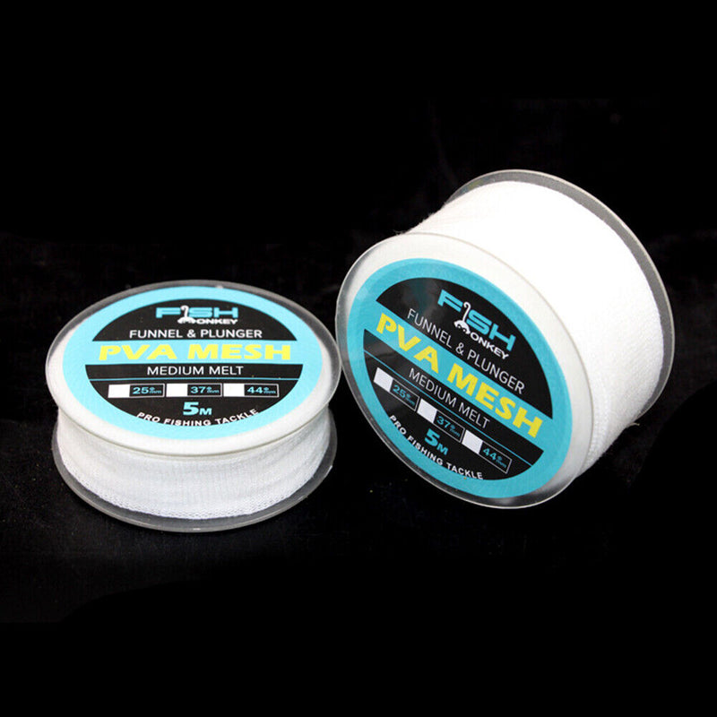 PVA Water Soluble Fishing Carp Fishing Feeder Trap Bait Net Bags (5mx44mm) Newly