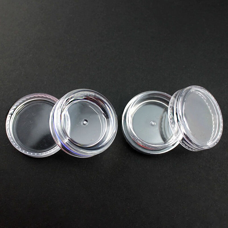 50x Plastic Empty Cosmetic Sample Container 3 Grams Jars Containers pot  hot.