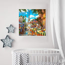 Paris Street Oil Paint By Numbers Kits Canvas DIY Picture Hand Painted Wall Art