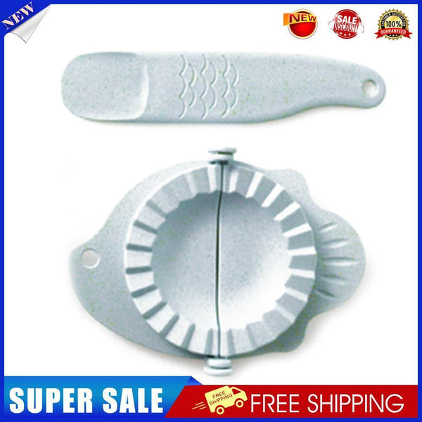 2pcs DIY Dumpling Mould Spoon Wall Mounted Food Maker Kitchen Tool (Blue)