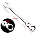 Double End Wrench Flexible Head Combination 72 Teeth Quick Ratchet Spanner