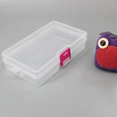 Small Transparent Plastic Storage Box Jewelry Parts Functional Boxes (Red Newly