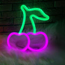 Cherry Fruit LED Neon Light Colorful Neon Sign Night Lamp Hanging Decor (B)