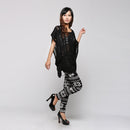 Charming Cotton Blend Snowflakes Fawn Leggings Long Ninth Pants Tights