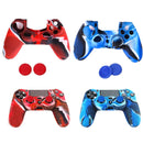 2PCS Red & Blue Silicone Soft Skin Case Cover Protector & 4Pcs Joystick T