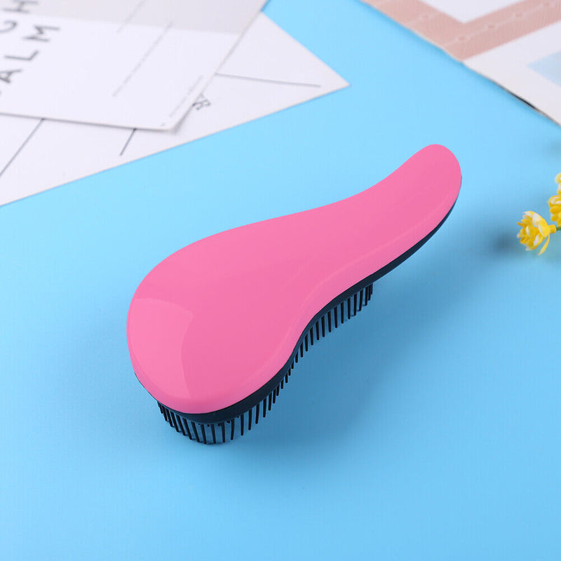 Hair Comb Detangle Hairbrush Massage Brush Curly Styling Tool (Pink)