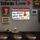 Chicken Metal Retro Tin Sign Art Poster Wall Plate for Farm Home Iron Painting