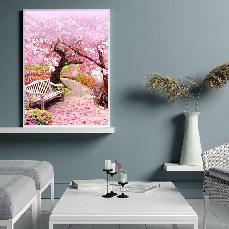 Full Square 5D DIY Diamond Painting Embroidery Cross Stitch Cherry Blossom
