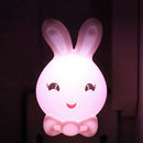 LED Night Light Cute Rabbit Intelligent Bedside Lamp Bedroom Decor (Pink)