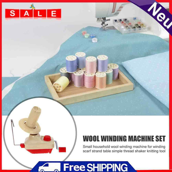 Knitting Machine Handheld Yarn Winder Fiber String Line Ball Wrap Sewing Tool