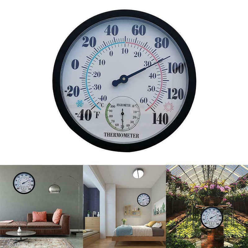 Large Thermometer Meter Outdoor Garden Humidity Hygrometer Tool Analog C1B5