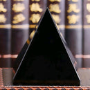 Black Crystal Mineral Specimen Reiki Energy Healing Stone Obsidian Pyramid