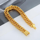 Bracelet Women Men Luxury Link Chain Cuban Bracelet Hip Hop Stainless Steel