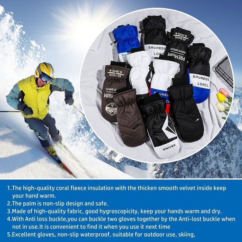 Winter Must Long-sleeved Mitten Ski Gloves Windproof Waterproof Snow Snowboard