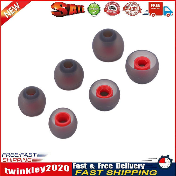 6pcs In Ear Earphone Silicone Earbuds Replace for KZ Headset (Gray+Red) Newly