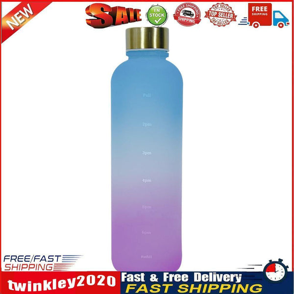 1L Large Capacity Water Bottle Plastic Water Cup (Blue Purple Gradient) Newly