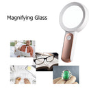 Handheld Optical Magnifying Glass Portable Glowing Magnifier Glasses for Reading