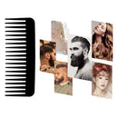 Smooth Comb Portable Wide Tooth Hairdressing Comb Pro Flat Comb (Black) Newly