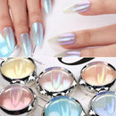 6 Colors Nail Powder Holographic Aurora Nail Glitter Rainbow Nail Pigment Dust~