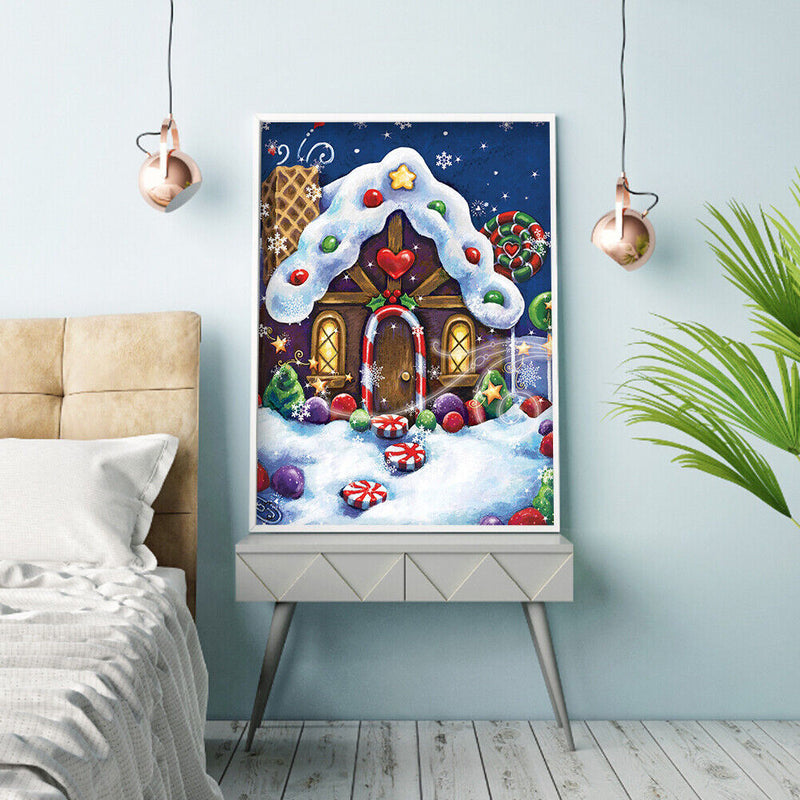 5D Diamond Painting DIY Christmas Cabin Full Drill Round