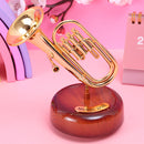 Music Box - Mini Classical Trumpet Music Box Home Decoration Crafts (B) Newly